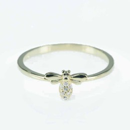 Ring Bee 6x9mm. Circonia gold