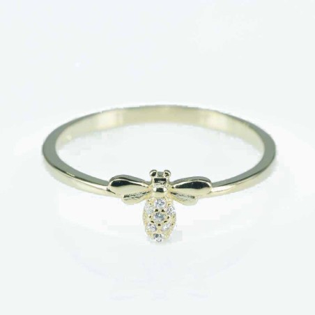 Ring Bee 6x9mm. Circonia gold