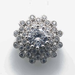 Pendant round 18mm. Circonia