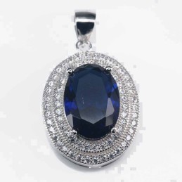 Pendant Oval 18x24mm. Circonia