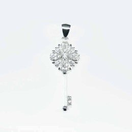 Pendant  Key  10x30mm. Circonia