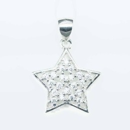 Pendant Star 19mm. Circonia
