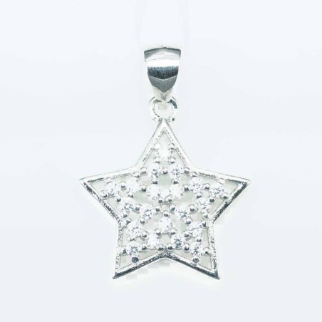 Pendant Star 19mm. Circonia