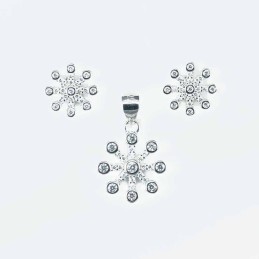 Set Ea+Pend Star 9+12mm. Circonia