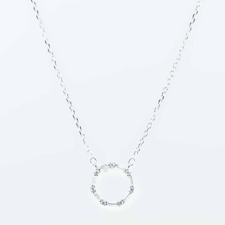 Necklace Round 13mm. 49cms. Circonia
