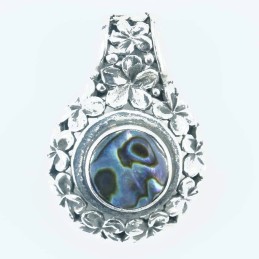 Pendant Round 17x23mm. Abalon Shell