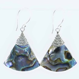 Earring Fan 21x25mm. Abalon Shell