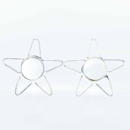 Earring Star 14mm. Mother Of Pearl