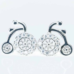 Earring Wheel  6x10mm. Circonia