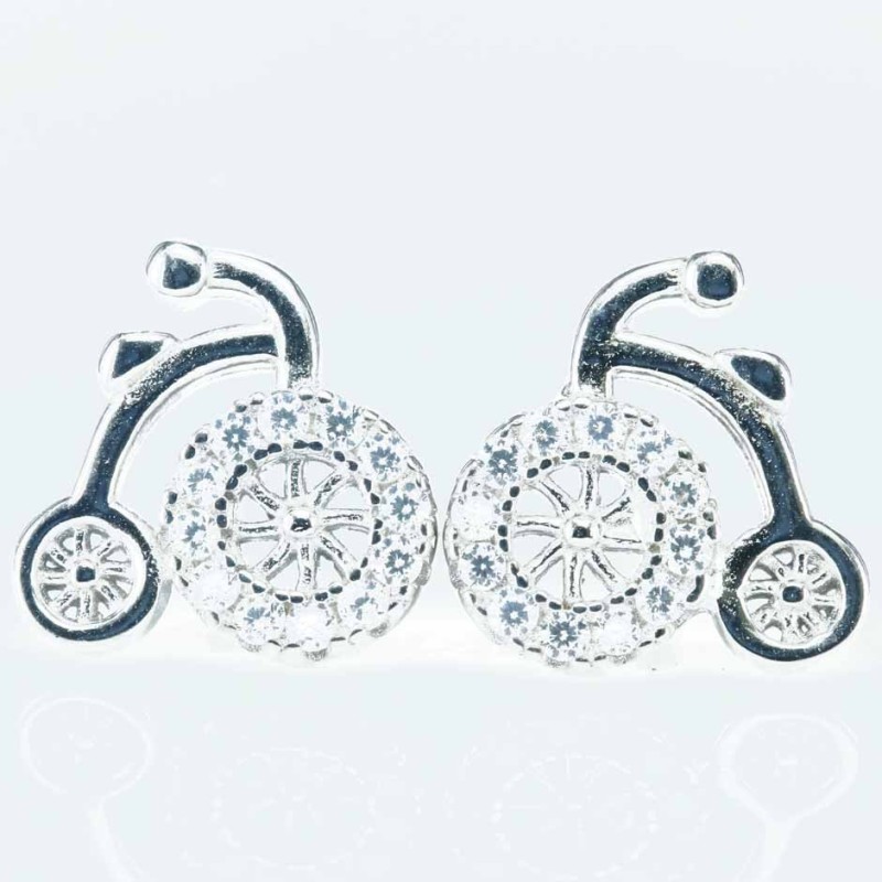 Earring Wheel  6x10mm. Circonia