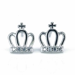 Earring Crown 6x7mm. Circonia