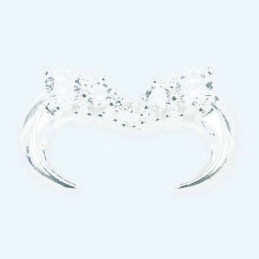 Earring Moon 8x10mm. Circonia