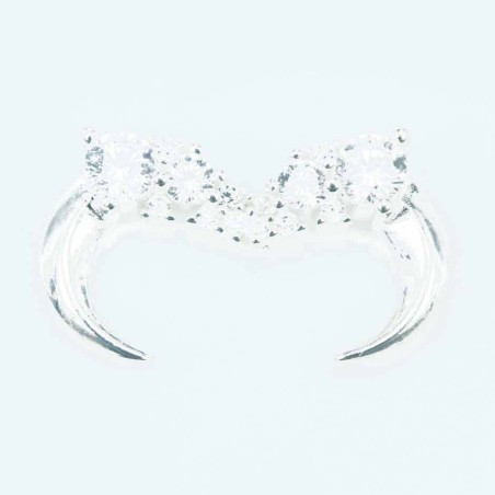Earring Moon 8x10mm. Circonia