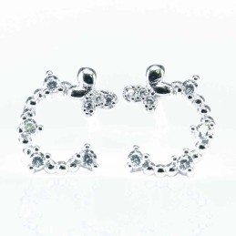 Earring C" 7x9mm. Circonia