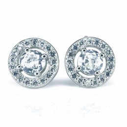 Earring Round 7mm. Circonia