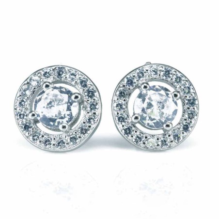 Earring Round 7mm. Circonia