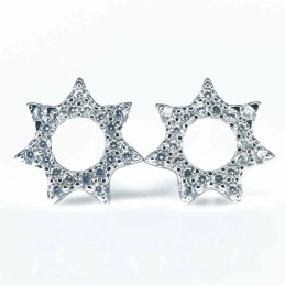 Earring Star 8mm. Circonia