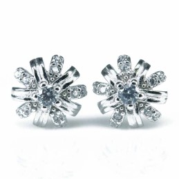 Earring Flower 7mm. Circonia