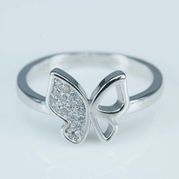 Ring Butterfly 11mm. Circonia