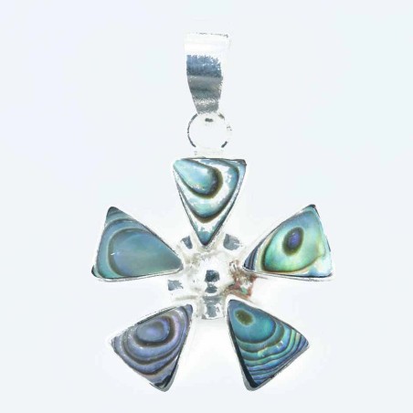 Pendant Fan 17x27mm. Abalon Shell