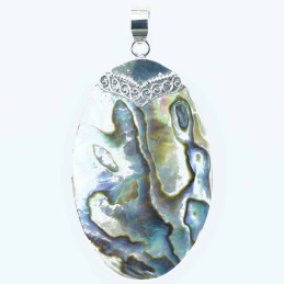 Pendant Oval 29x48mm. Abalon Shell