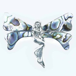 Pend+broch Angel 53mm. Abalon Shell