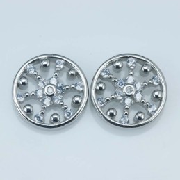 Earring Round 10mm. Circonia