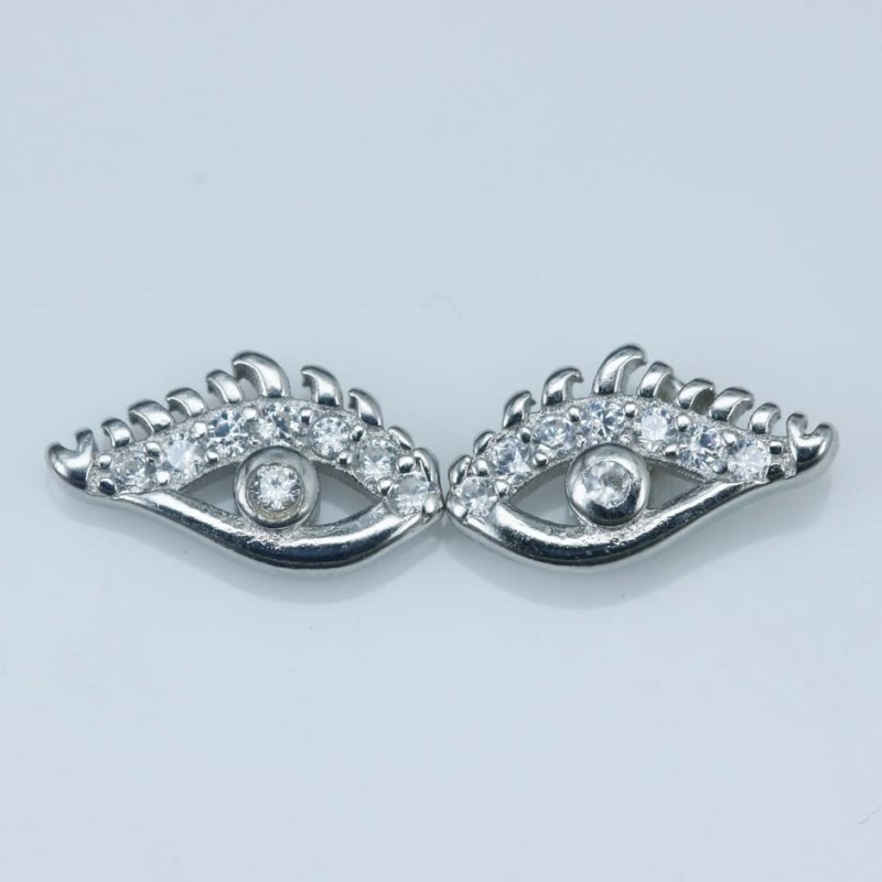 Earring Eye 6x11mm. Circonia