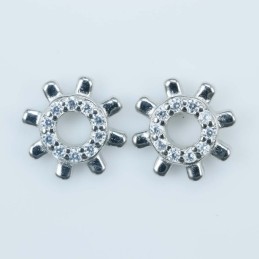 Earring Wheel 9mm. Circonia
