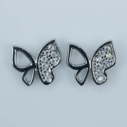 Earring Butterfly 9mm. Circonia