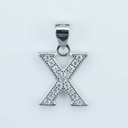 Pendant X" 10x13mm. Circonia