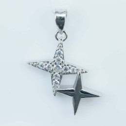 Pendant Star 10x20mm. Circonia