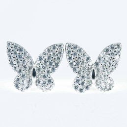 Earring Butterfly 8mm. Circonia