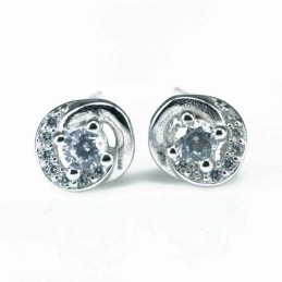 Earring Star 8mm. Circonia