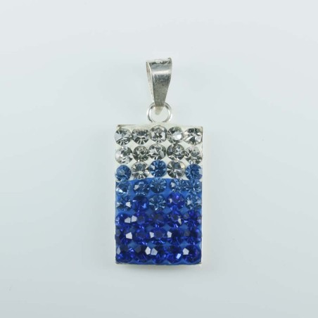 Pendant Square 10x16mm. Crystal degrade zafire