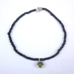 Bracelet ball 3-4mm.Crystal Black Color +c.z. 6mm