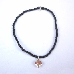 Bracelet ball 3-4mm.Crystal Black Color +c.z. 6mm