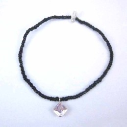 Bracelet ball 3-4mm.Crystal Black Color +c.z. 6mm