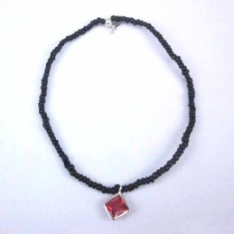 Bracelet ball 3-4mm.Crystal Black Color +c.z. 6mm