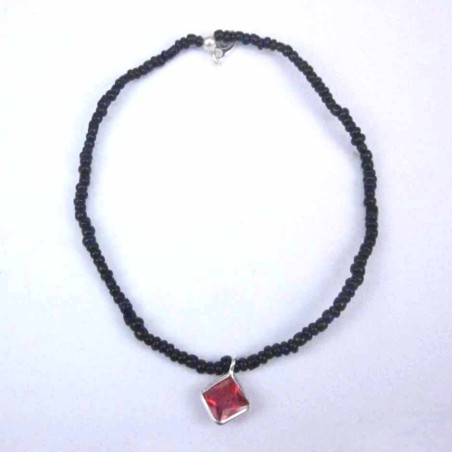 Bracelet ball 3-4mm.Crystal Black Color +c.z. 6mm