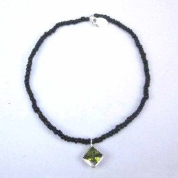 Bracelet ball 3-4mm.Crystal Black Color +c.z. 6mm