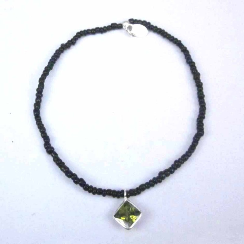 Bracelet ball 3-4mm.Crystal Black Color +c.z. 6mm