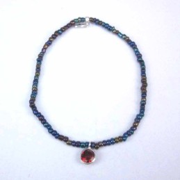 Bracelet ball 3-4mm.Crystal Mix Color +c.z. 6mm