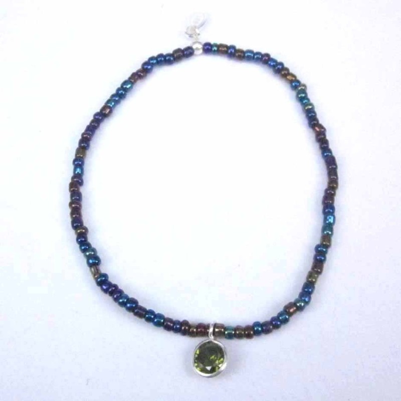 Bracelet ball 3-4mm.Crystal Mix Color +c.z. 6mm