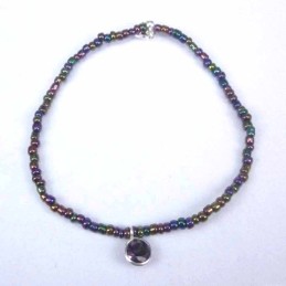 Bracelet ball 3-4mm.Crystal Mix Color +c.z. 6mm