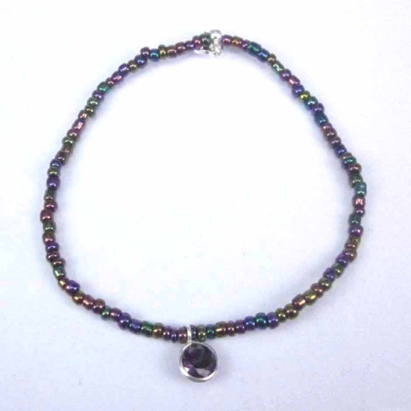 Bracelet ball 3-4mm.Crystal Mix Color +c.z. 6mm