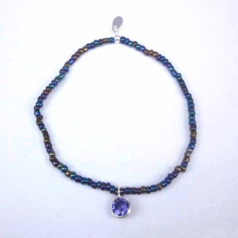 Bracelet ball 3-4mm.Crystal Mix Color +c.z. 6mm
