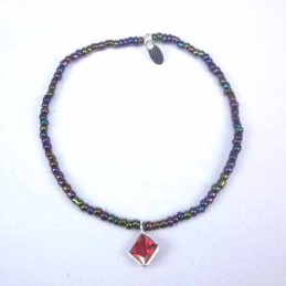 Bracelet ball 3-4mm.Crystal Mix Color +c.z. 6mm