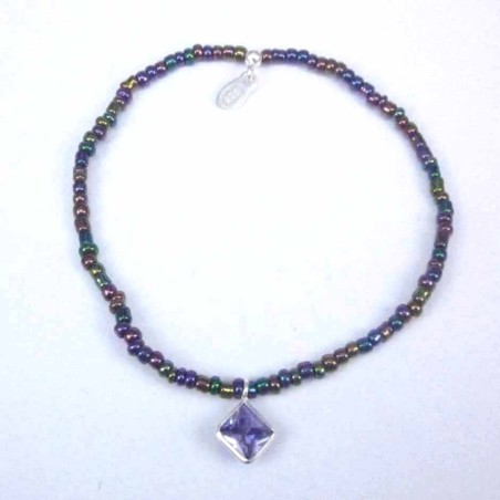 Bracelet ball 3-4mm.Crystal Mix Color +c.z. 6mm