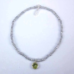 Bracelet ball 3-4mm.Crystal Grey Color +c.z. 6mm